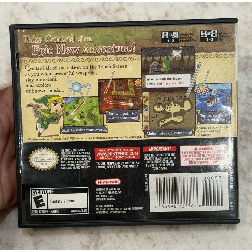 The Legend of Zelda Phantom Hourglass Nintendo DS Case Manual ONLY NO GAME